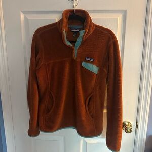 Patagonia Women's Sweater in Rust and Teal